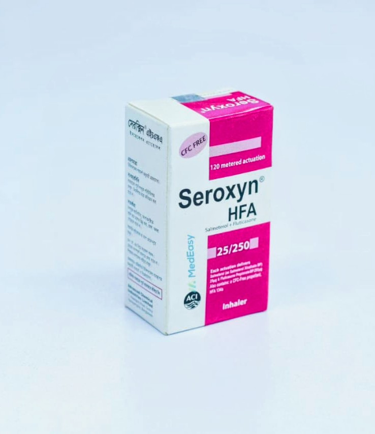 Seroxyn(25 mcg+250 mcg)/puff Inhaler Salmeterol + Fluticasone Propionate