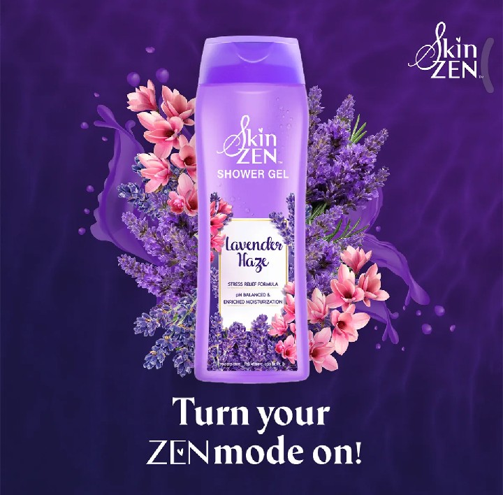 SKINZEN Lavender Haze Shower Gel 250ml with free Loofah