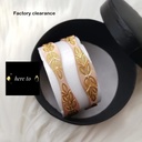 City Gold/ Gold Plated White & Rose Gold Color Laser Cut Bangles For Women Direct Factory Sale (Imported) M-CT70630- 2 Pieces Top Quality Color – Express