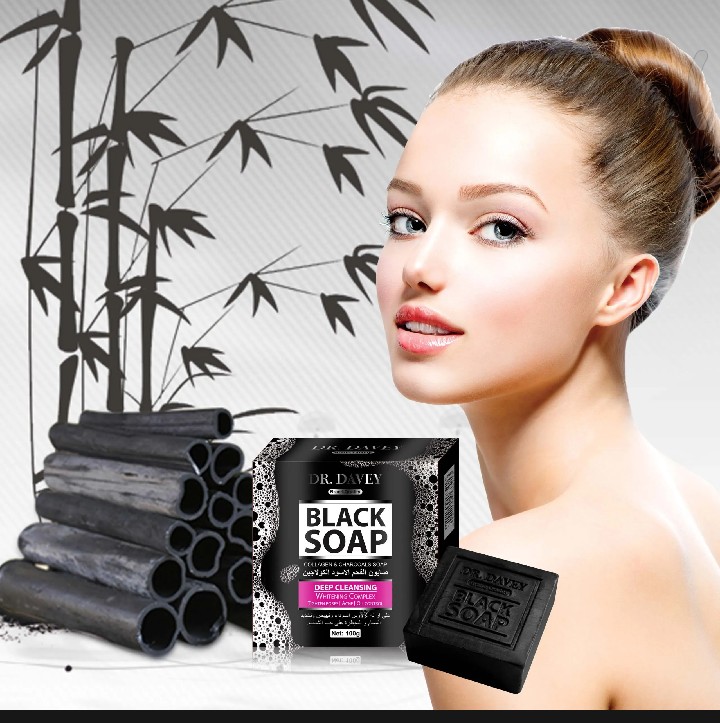 Dr. Davey Black Charcoal Soap - 100g | Deep Cleansing & Purifying for Clear, Fresh Skin
