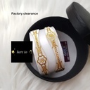 City Gold/ Gold Plated White & Rose Gold Color Laser Cut Bangles For Women Direct Factory Sale (Imported) M-CT70630- 2 Pieces Top Quality Color – Express