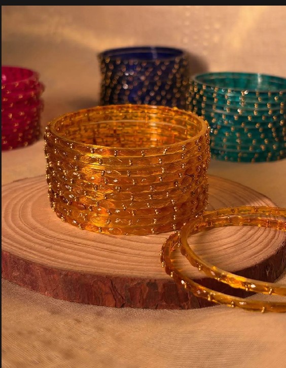 Raindrop Glass Bangle Set (Luxury)