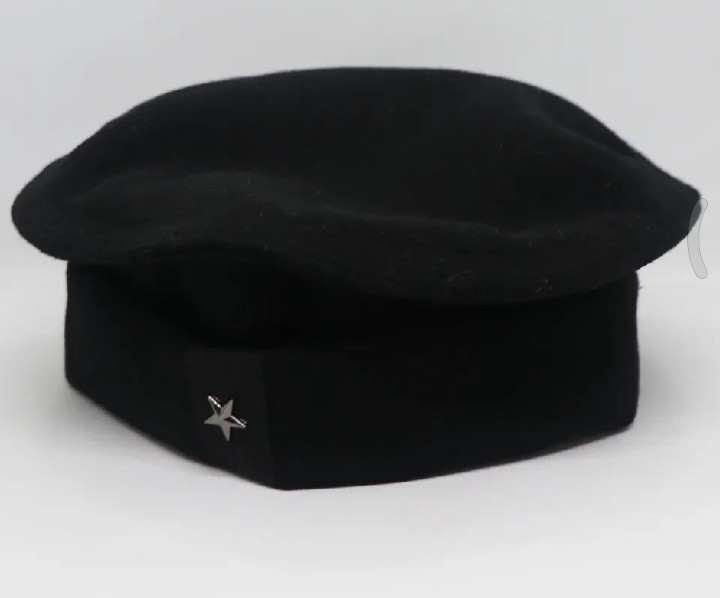 Black, Navy Blue And Grey Wholesale Wool Spandex Steel Star Afghani Star Pakol Cap/Tupi For Men (Free Size)