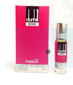 Dunhill Desire Concentrated Perfume Oil Attar For Man Long Lasting Non-alcoholic Fragrance Ator - 6ml