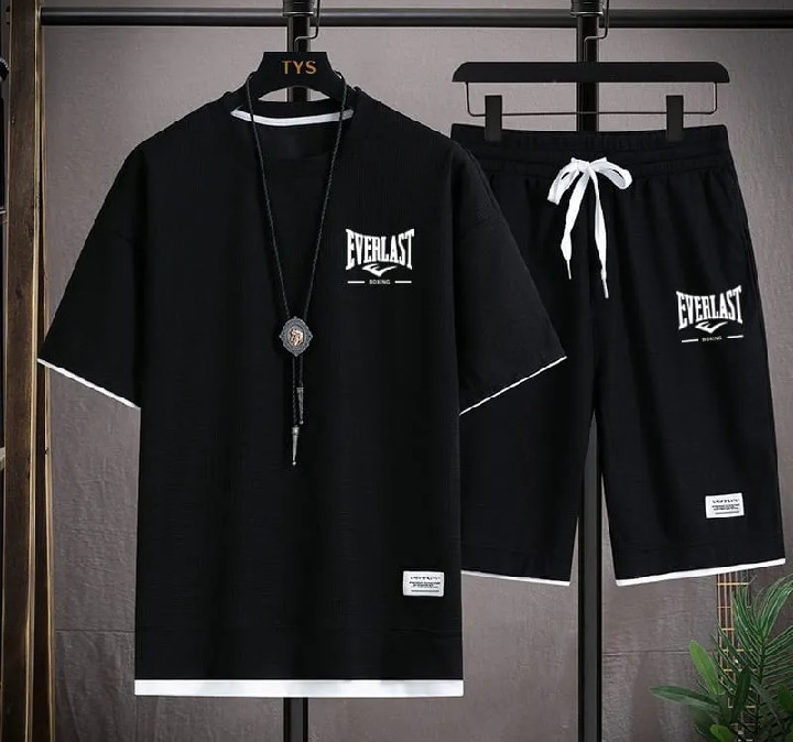 Black Printed Exclusive Summer Combo T-Shirt & Pant