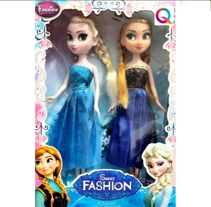 Frozen anna & elsa doll set for girls play and fun doll