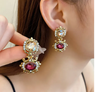 3 Pcs Vintage Necklace Earring Set High-end Accessories for Women 2026 Exaggerated Fashion Jewelry Sets for Women