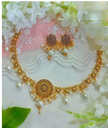 Antique choker set with choker and earring - Metal oxidised jewellery