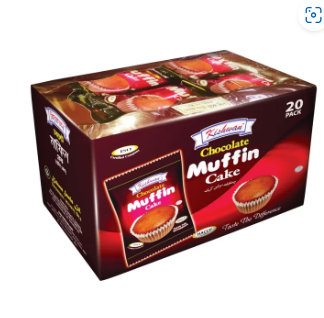 Kishwan Chocolate Muffin Cake - 18gm X 20pcs Box