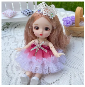 【Best Price Guaranteed】 Home Decoration 16 Cm Big Eyes Princess BJD Doll Movabl 13 Joints 16cm Bjd Doll Fine Clothes Safe Plastic 13 Movable Joints Mini Girl Girls Gifts