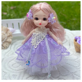 【Best Price Guaranteed】 Home Decoration 16 Cm Big Eyes Princess BJD Doll Movabl 13 Joints 16cm Bjd Doll Fine Clothes Safe Plastic 13 Movable Joints Mini Girl Girls Gifts