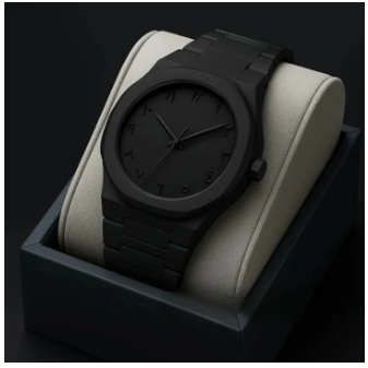 Arabic Aura Watch – Carbon Fiber Look Body with Sleek & Modern Design