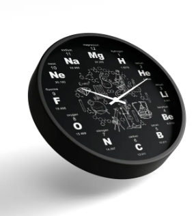 Periodic Table Wall Clock | Science Chemistry Clock for Students and Teachers