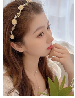 Ladies Elegant Rose Vine Headband Hair Accessories Headdress Girls Vintage Metal Flower Pearl Red White Rose Tiara Hairbands