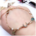 Korean Simple Pearl Star Moon Crystal Bracelet - Bracelet For Women
