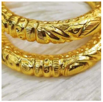 Gold Plated Bangles 2 pics set (bala) - Golden