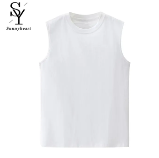 Sunnyheart Sport Vest Quick Dry Unisex Summer Fitness Vest Sleeveless Gym Top Stretchy Breathable Buyers' Favorite Men Vest-Size:-3XL