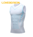 【Exclusive Online Deals】 Men Belly Shaping Vest Men's Slim Fit Quick-drying Compression Tank Top for Gym Running Basketball High Elasticity O Neck Sleeveless Sport Vest Abs Sculpting Tank Top