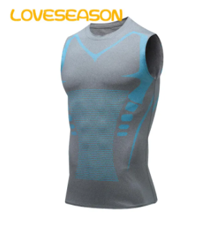 【Exclusive Online Deals】 Men Belly Shaping Vest Men's Slim Fit Quick-drying Compression Tank Top for Gym Running Basketball High Elasticity O Neck Sleeveless Sport Vest Abs Sculpting Tank Top