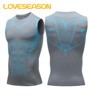 【Exclusive Online Deals】 Men Belly Shaping Vest Men's Slim Fit Quick-drying Compression Tank Top for Gym Running Basketball High Elasticity O Neck Sleeveless Sport Vest Abs Sculpting Tank Top