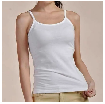 White Cotton Tank Top Camisole for Women - All Season
