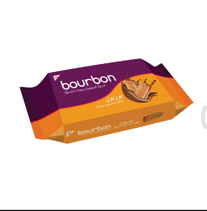 Bourbon Biscuit Family Pack - 3 x 180g | Chocolate Cream Sandwich Biscuits with Sugar-Sprinkled Tops by Haque