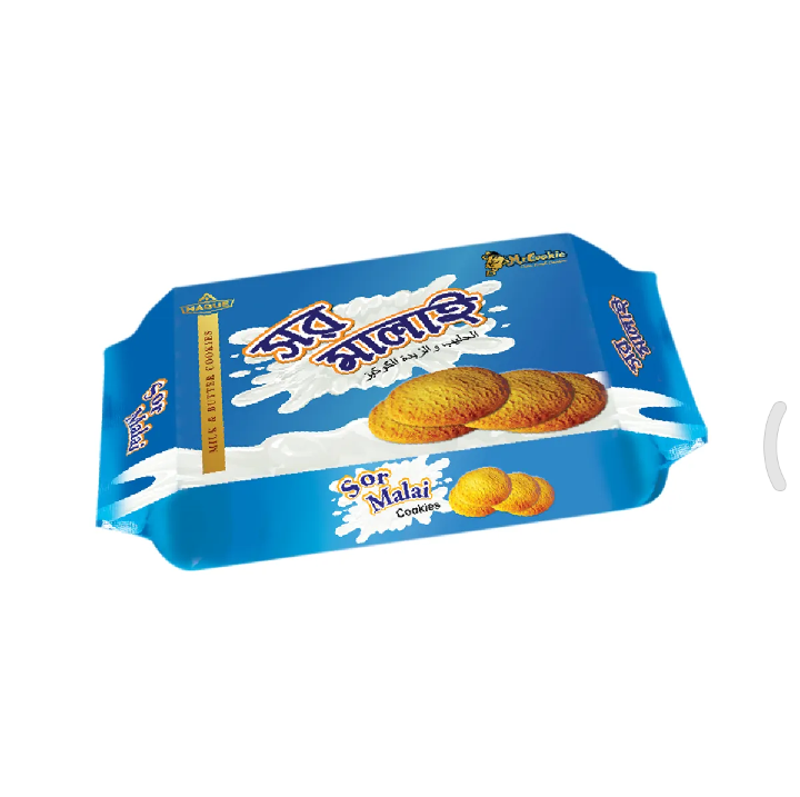 Sor Malai Family Biscuits - Pack of 3 (161g Each) | Milk-Flavored Snack Biscuits by Haque - Perfect for Family & Gifting