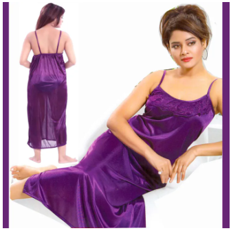 Women’s Night Dress 2-Part Long Set - Soft & Comfortable, Vibrant Color Options