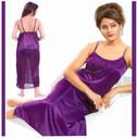 Women’s Night Dress 2-Part Long Set - Soft & Comfortable, Vibrant Color Options