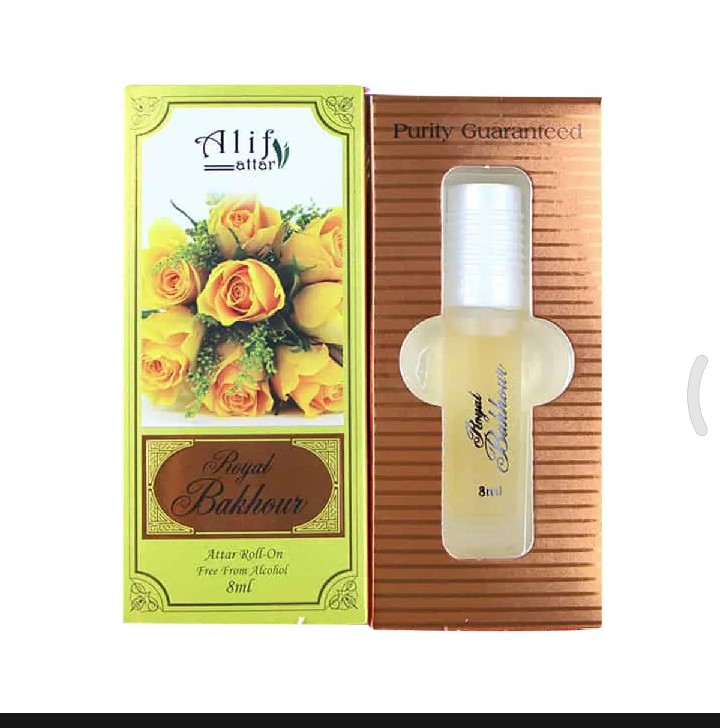 Royal Bakhoor by Alif Attar for Men & Women Non-Alcoholic Long Lasting Perfume - 8 ML