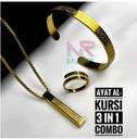 Ayatul Kursi Bar Set-Color Family:-Black,Gold,Silver