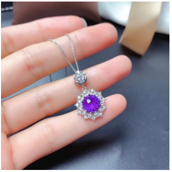 3Pcs Set - Purple Earring, Finger Ring, Pendent All together in one set Jewellery set for girls and women
