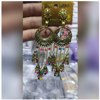 Indian Vintage Pearl Jhumka Earrings kaner dul