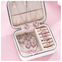 14 Pcs/Set Pink Crystal Jewelry Set for Women Y2k Kpop Cute Girl Heart Pendant Necklace Earring Bracelet Ring Trendy Jewelry New
