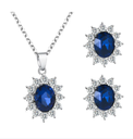 Wedding Earrings Neckle Exquisite Flower Shape Neckle Stud Earrings