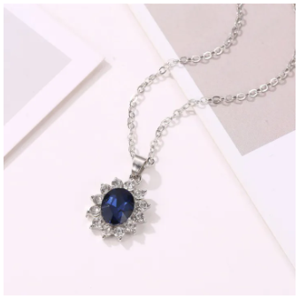 Wedding Earrings Neckle Exquisite Flower Shape Neckle Stud Earrings