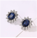 Wedding Earrings Neckle Exquisite Flower Shape Neckle Stud Earrings