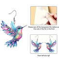 【Hot demand】Acrylic Hummingbird Earrings 2D Bird Shape Earrings For Women Girls Ear Charms Spring Summer Drop Dangle Jewelry Gifts Accessory Luyo