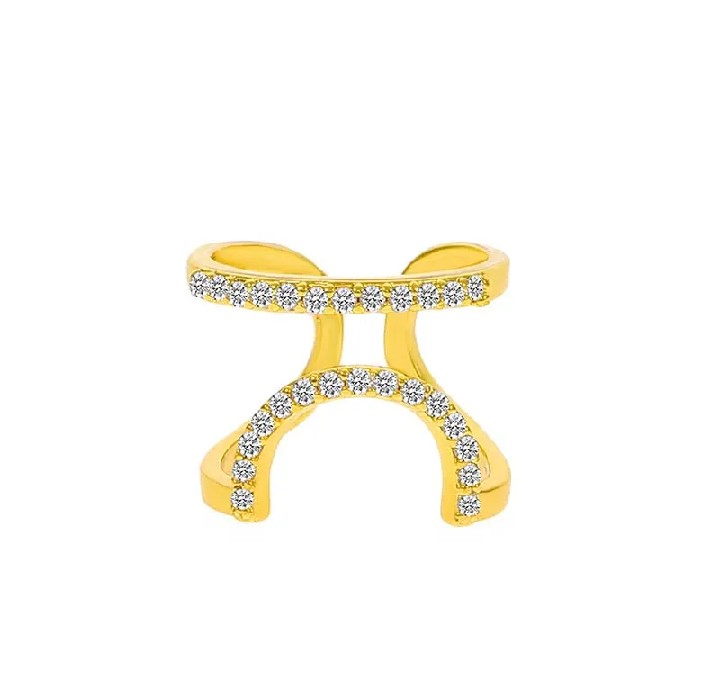 Geometric Open Adjustable Nail Ring Korean Fashion Rhinestones Fingertip Rings For Women Girls New Trendy Jewelry Party s