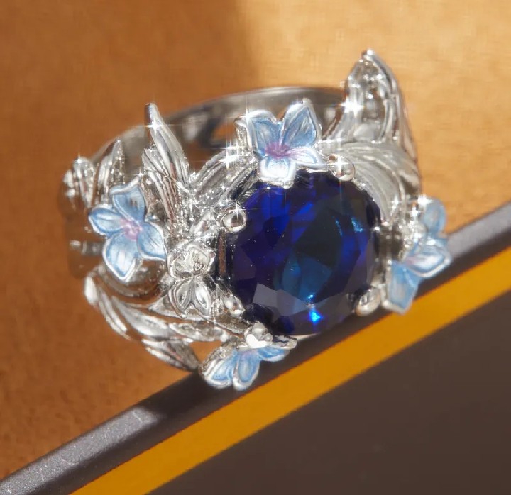 1pc Elegant Iris Style Ring Luxurious Cubic Zirconia Women's Ring Perfect for Weddings Engagements Valentine's Day Jewelry Gifts