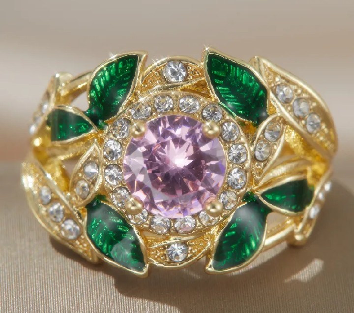 1pc Elegant Iris Style Ring Luxurious Cubic Zirconia Women's Ring Perfect for Weddings Engagements Valentine's Day Jewelry Gifts