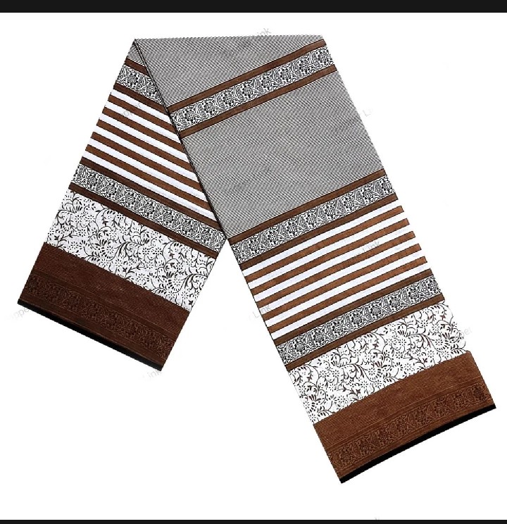AMANAT SHAH PURE COTTON PRINTED LUNGI (COFFEE COLOR) - Lungi For Man - Stay Stylish in Coffee-Colored Comfort