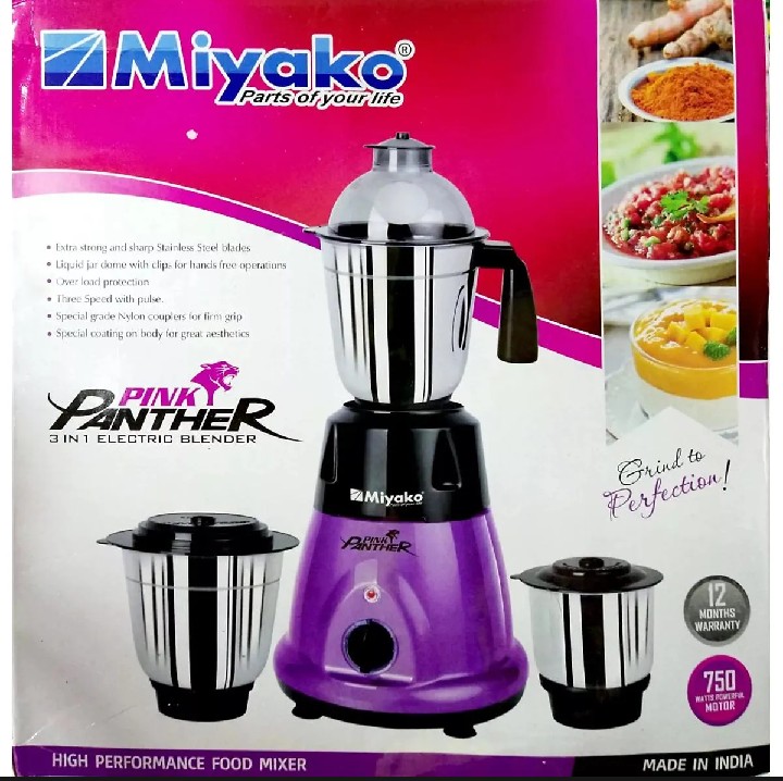 Miyako Pink Panther Blender plus Mixer Grinder 750 watts