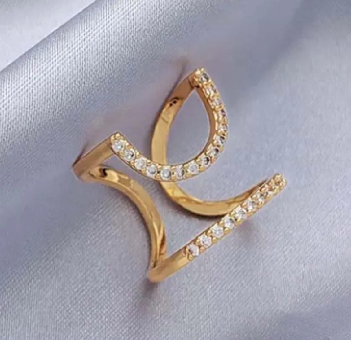 Geometric Open Adjustable Nail Ring Korean Fashion Rhinestones Fingertip Rings For Women Girls New Trendy Jewelry Party s