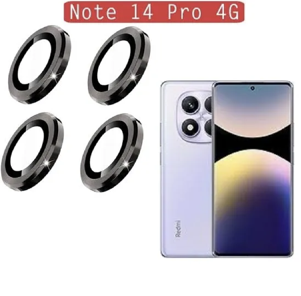 for Xigomi Redmi Note 14 Pro 4G Camera Protector Ring Aluminium and Tempered Glass