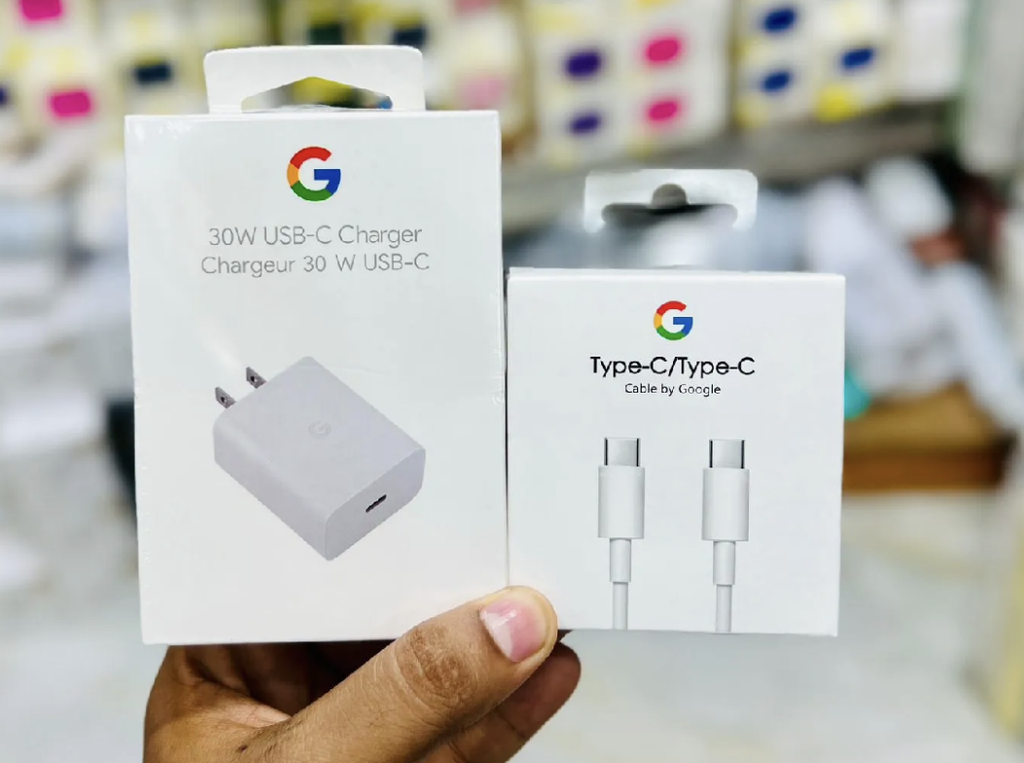 100% Google 30W USB-C Charger Fast Charging Pixel Phone Charger Adapter and Type C To Type-C PD Cable Compatible with Google Products and Other USB-C Devices