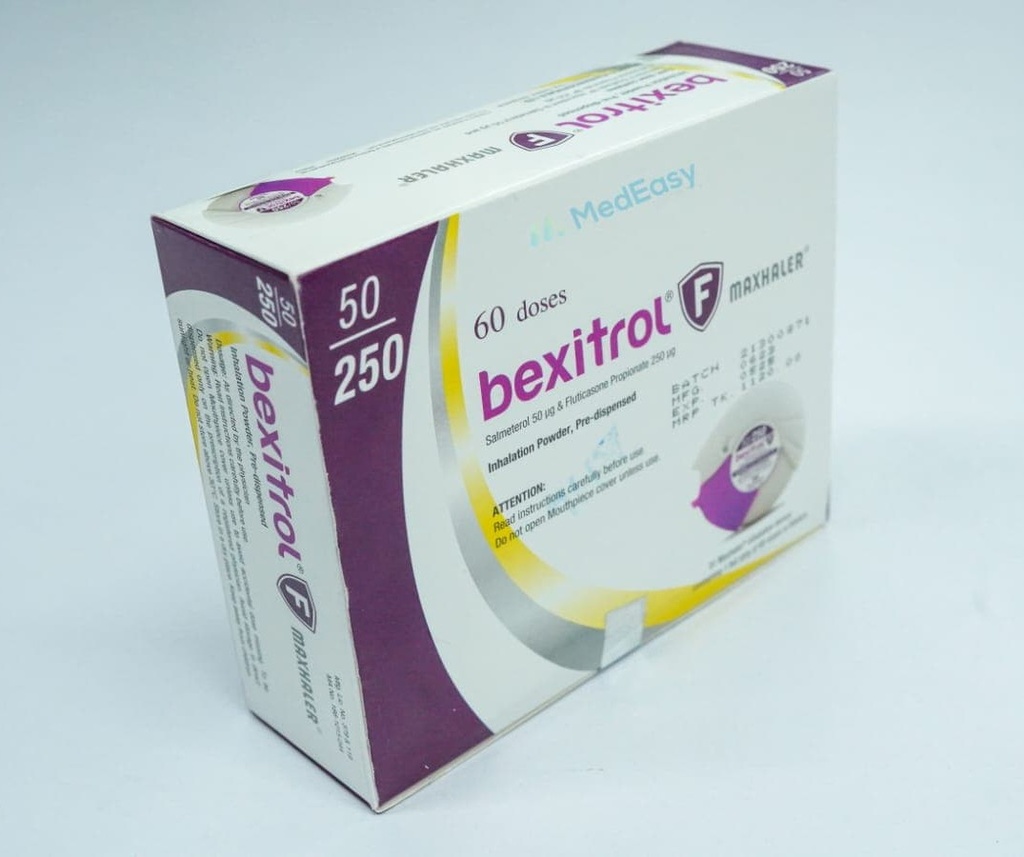 Bexitrol F50 mcg+250 mcg Maxhaler Salmeterol + Fluticasone Propionate