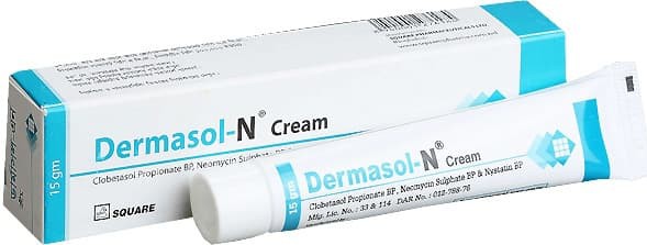Dermasol-N25 gm Cream Clobetasol Propionate + Neomycin Sulphate + Nystatin