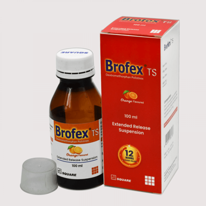 Brofex TS Orange Flavored Syrup 100ml  Millat Pharmaceuticals Ltd.  Generic : Bromhexine Hydrochloride