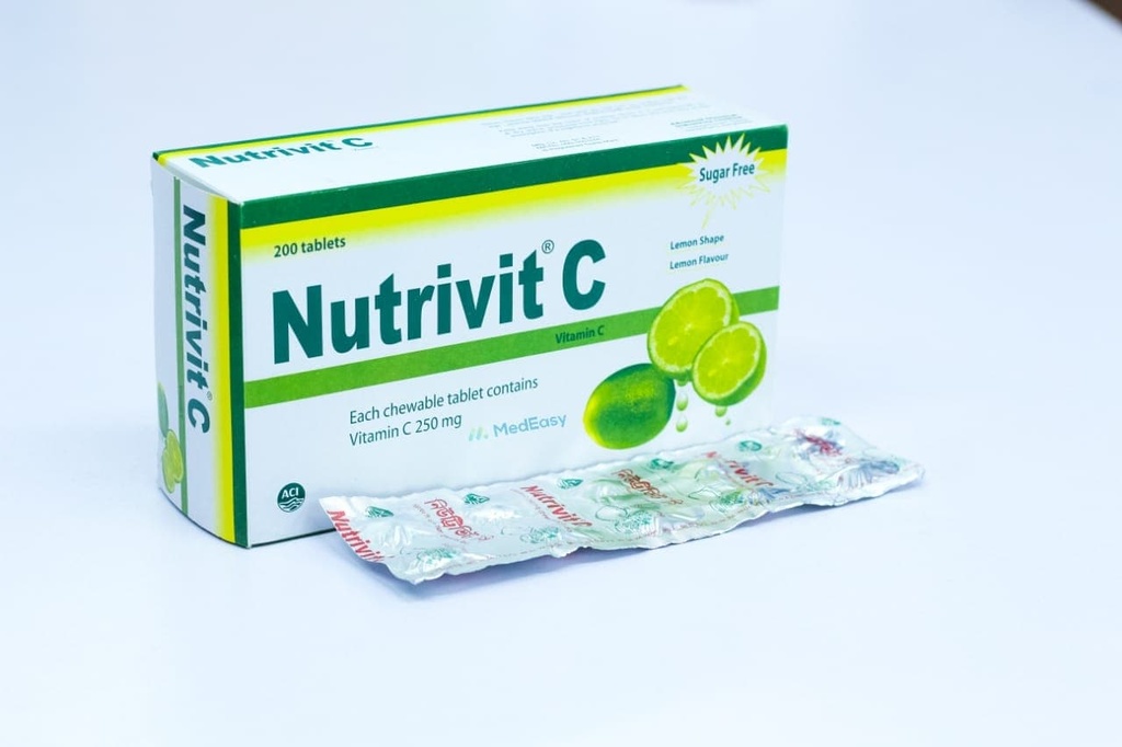 Nutrivit-C250 mg Chewable Tablet/10 pes